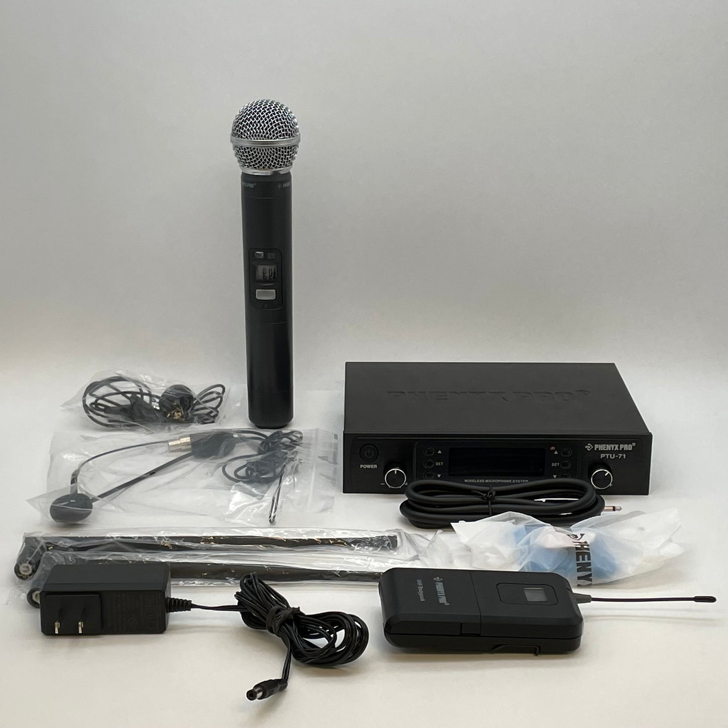 Phenyx Pro Wireless Microphone System 50 Hz - 18kHz Dual UHF PTU-71