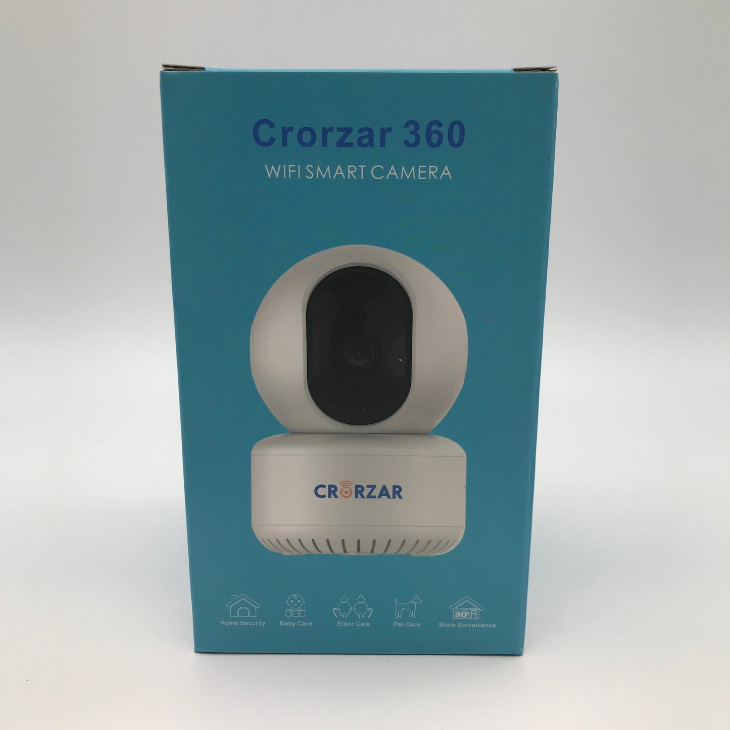 New Crorzar Indoor 360 Home Security Camera White CZ-PT-CAM1