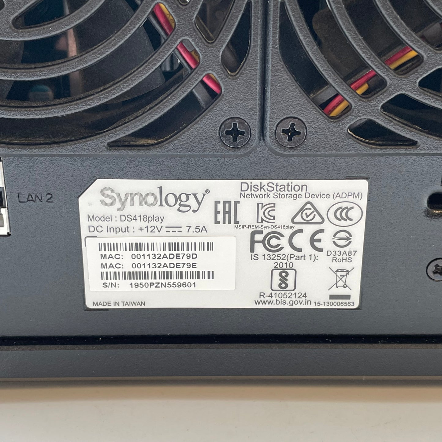 Synology DiskStation Network Storage Device DS418PLAY