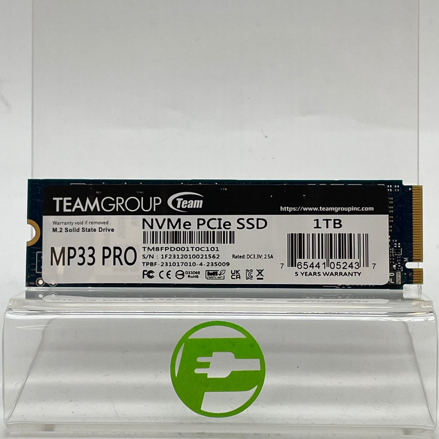 TeamGroup 2280mm MP33 Pro 1TB M.2 NVMe Gen 3.0 x 4 SSD  Solid State Drive