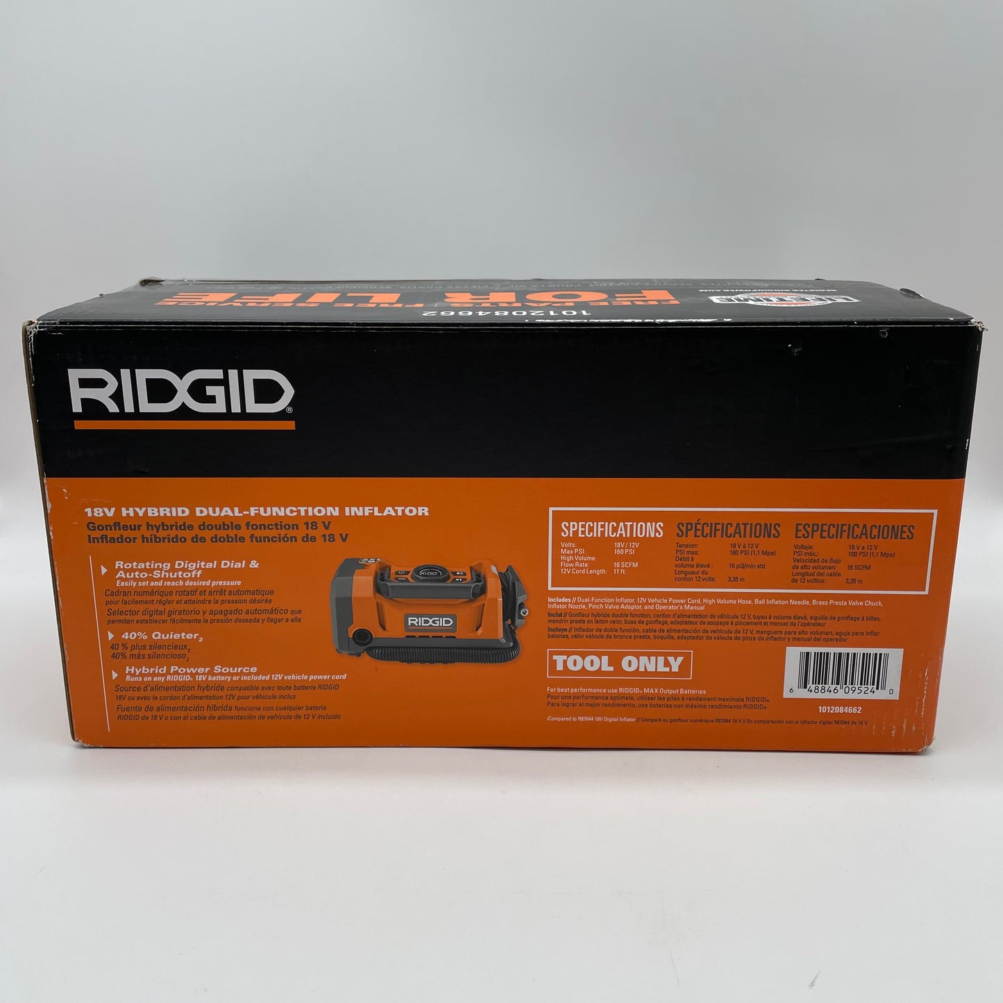 Ridgid R86051B 18V Hybrid Dual-Function Inflator