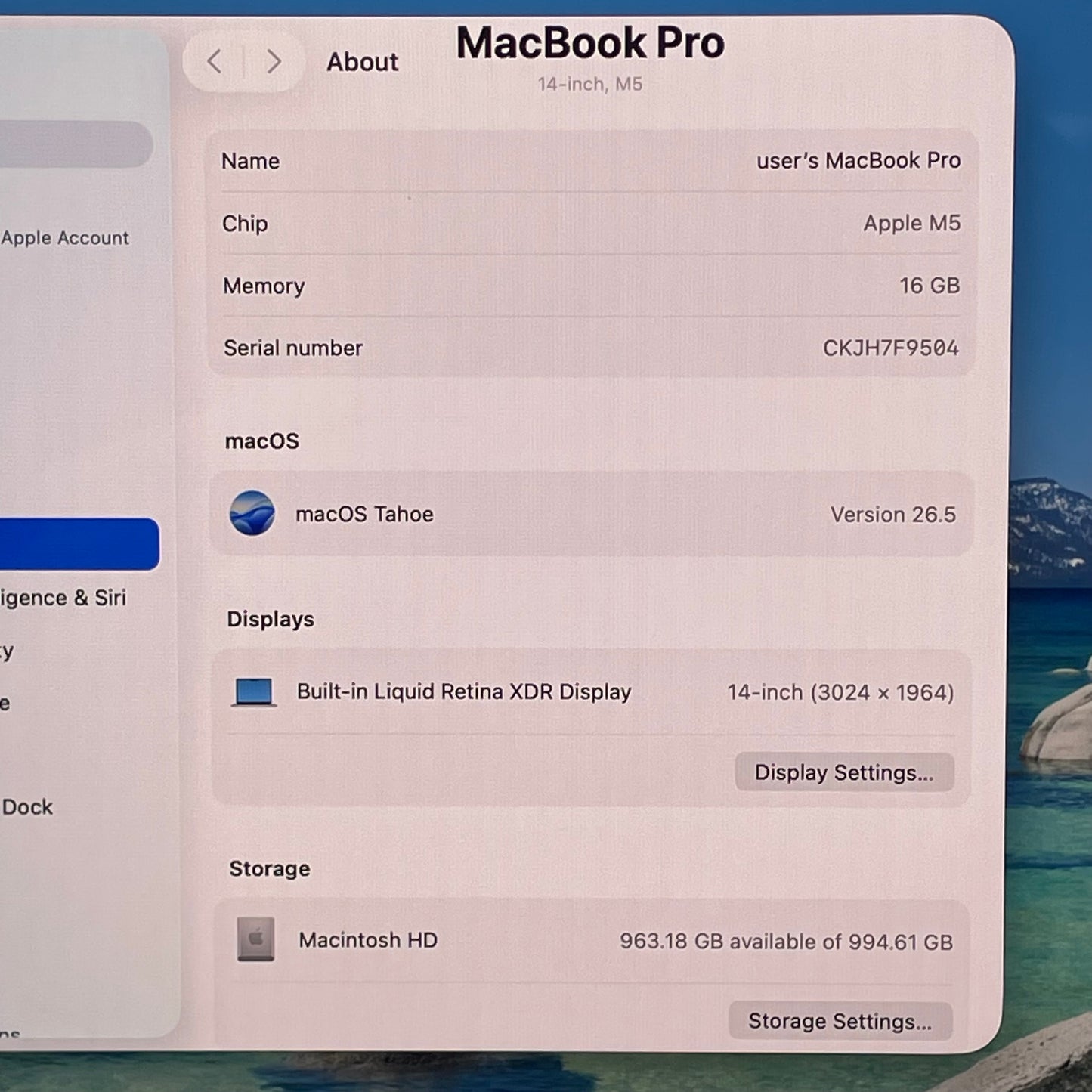2025 Apple MacBook Pro 14" M5 10C GPU 4.6GHz 16GB RAM 1TB SSD MDE54LL/A